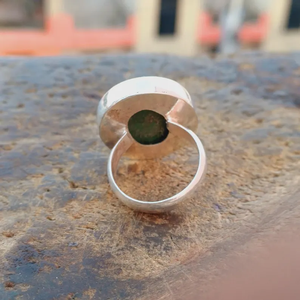 Bague en pierres précieuses malachite naturelle Bagues en argent sterling 925 Vente en gros de bijoux fins en argent - Product Image 4