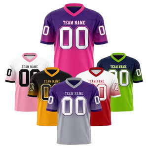 Camiseta de Fútbol Personalizada Multicolor con Nombre y Número, Cuello en V Transpirable, Uniforme Corto de Equipo, Poliéster Antibacteriano Deportivo - Product Image 2