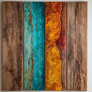 Décoration murale LED imperméable en résine époxy de luxe pour panneau mural en bois fait main moderne, paysage naturel, design de pièce - Product Image 1