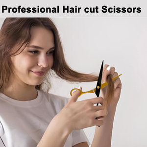 Ciseaux de coupe de cheveux professionnels Ciseaux de coiffure en acier inoxydable doré de 6.5 pouces avec lames tranchantes pour salon - Product Image 6