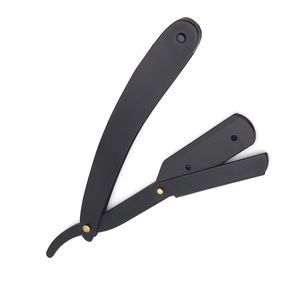 Las mejores maquinillas de afeitar de una sola hoja para hombre, cuchillos de afeitar plegables, maquinillas de afeitar recubiertas de Color negro completo de la mejor calidad - Product Image 1