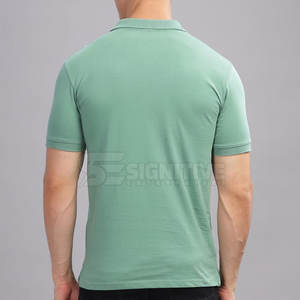 เสื้อโปโลผู้ชายมีเนื้อผ้าเรียบและผ้ายืดระบายอากาศได้น้ำหนักเบา - Product Image 3