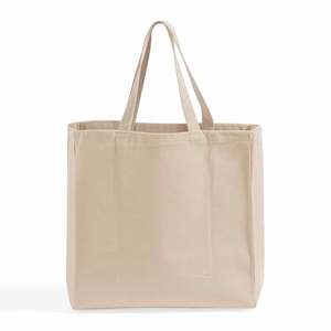 <b>Medium</b> Over-the-Shoulder Cotton Twill Grocery Tote <b>Bag</b> Durable Eco-Friendly Personalized Beach <b>Bag</b> with Letter Pattern TF280 - Product Image 1