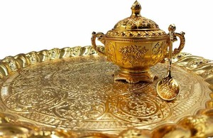 Cuencos para servir de latón pulido clásico de alta calidad, vajilla decorativa para el hogar, bodas y fiestas a la venta al mejor precio - Product Image 3