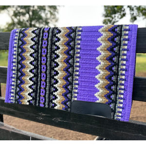 Western Show Horse Saddle Blanket Diseño de Nueva Zelanda Manta de sillín de lana hecha a mano Top Wool Saddle Pad Size - Product Image 6