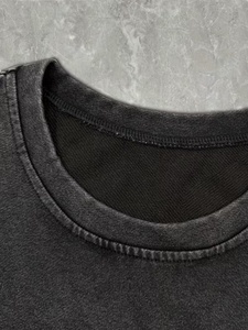 Camiseta de Hombre con Logotipo Personalizado, Estampado en Serigrafía, Lavado Ácido, Estilo Urbano Informal, Gris, Corte Holgado - Product Image 4