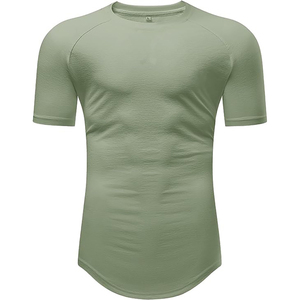 Crew Fitness OEM haute qualité personnalisé votre logo de marque 100% coton t-shirt à col rond blanc hommes t-shirt uni décontracté hommes T-shirts - Product Image 1