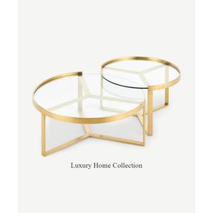 Acier inoxydable fait main de table d'appoint de style moderne en métal d'aspect antique fait avec un design martelé poli brillant de couleur or - Product Image 5