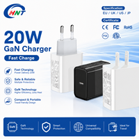 Penjualan Pabrik Charger Cepat GaN 20W dengan Kabel Tipe-C, Bersertifikasi ETL/CE/PSE, Colokan US/JP/EU/UK untuk Seri iPhone