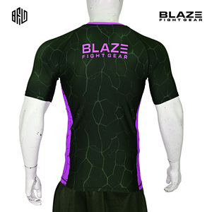 Venta al por mayor MMA BJJ Rashguard para ropa de gimnasio y natación protector de erupción de compresión jiu jitsu impreso completo para hombres - Product Image 4