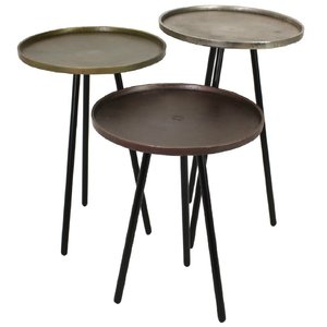 Table d'appoint ronde de luxe en aluminium moulé au sable pour salon et chambre à coucher Table basse en métal durable pour usage domestique - Product Image 2