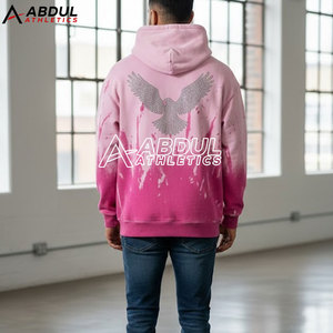 Sweat-shirts pour hommes de haute couture, lavage à l'acide, strass, conçus pour un style streetwear haut de gamme - Product Image 4