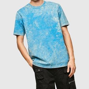 T-shirt 100% coton lavé à l'acide pour hommes surdimensionné 260Gsm poids lourd Logo imprimé à la demande respirant t-shirt pour hommes - Product Image 6