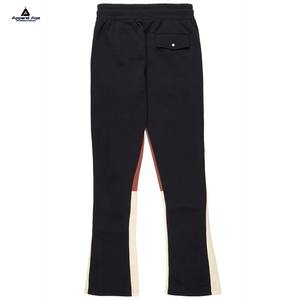 Pantalones de chándal personalizados para hombre, de algodón 100% pantalones de chándal, pantalones apilados con serigrafía personalizada, ropa de calle, pantalones de chándal acampanados a rayas - Product Image 2