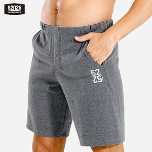 Short de salon en coton pour hommes 100% doux respirant rayé bas de pyjama tricoté taille moyenne Style Hip Hop confortable vêtements de maison - Product Image 1