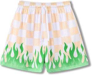 Pantalones Cortos de Baloncesto de Malla para Hombre de Alta Calidad, 5 Pulgadas de Entrepierna, Pantalones Cortos Casuales Personalizados de Talla Grande de Poliéster - Product Image 1