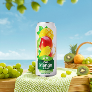 Diseño personalizado VINUT 490ml Lata 100% Zumo de mango Puré con sabor a azúcar natural Muestra gratis Etiqueta privada Servicio ODM - Product Image 3