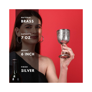 Cáliz de Latón Vintage Más Vendido, Copa Medieval con Grabado Real |   Regalo de Navidad Estilo Rey Arturo Renacentista - Product Image 4