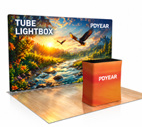 Boîte lumineuse rectangulaire en PVC flexible, tube néon, haute luminosité, contrôle de la luminosité, bande LED à changement de couleur, anti-poussière, affichage pour exposition