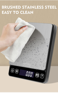 Báscula de Cocina de Acero Inoxidable con Temporizador, Producto de Cocina en Oferta - Product Image 4