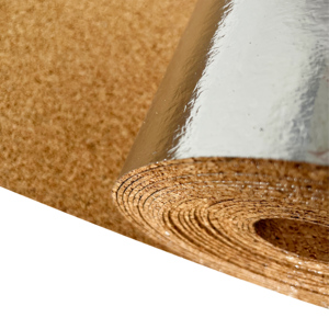 Matériau d'isolation thermique qui bloque efficacement la chaleur Sous-couche en liège avec feuille d'aluminium - Product Image 3