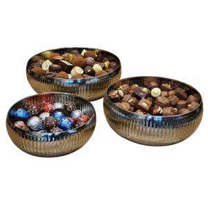 Bol de service en métal martelé, dernier design, décoration de table pour la maison, bol de service pour le chocolat, présentoir à dessert au prix le plus bas - Product Image 2