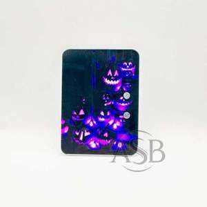 Carreaux de cils en acrylique avec logo privé pour Halloween avec aimants pour pince à épiler Carreaux de cils personnalisés et durables avec cri d'horreur et arc de citrouille - Product Image 1