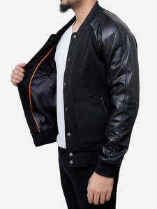 2025 venta al por mayor hombres Varsity chaquetas Letterman chaquetas personalizadas béisbol bordado parches Letterman Varsity Bomber chaqueta - Product Image 2