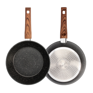 Padella antiaderente in alluminio forgiato con finitura effetto pietra, 24 x 7 cm. Impugnatura gommata. - Product Image 3