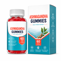Gummies Premium à la Racine d'Ashwagandha 300mg avec L-Théanine, Extrait de Mélisse et de Fleur de Camomille pour Hommes et Femmes, Vente en Gros OEM
