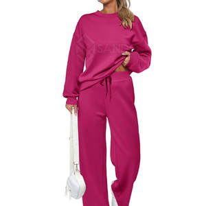 Trajes de sudor de mujer de calidad superior de Venta caliente Trajes de sudor hechos de poliéster de algodón ajustados para mujer - Product Image 1