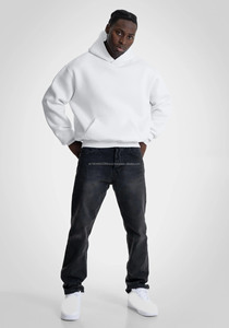 Sweat-shirts à capuche oversize en coton 100% avec logo personnalisé en gros, taille plus, épaules tombantes, sweat-shirts à capuche oversize - Product Image 2