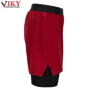 <b>Men</b> 2 in 1 Training <b>Shorts</b> <b>with</b> Inner Compression | MMA Boxing Gym Sports <b>Shorts</b> | Quick Dry Athletic <b>Shorts</b> - Product Image 3