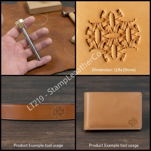 LT219 Tampon en cuir pour panier tissage entrelacé 18x10mm (11/16x3/8 ") Artisanat du cuir - Product Image 1