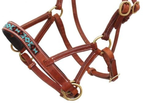 Halters de cheval occidentaux de qualité supérieure exclusifs en cuir durable avec des caractéristiques réglables pour l'équitation - Product Image 3