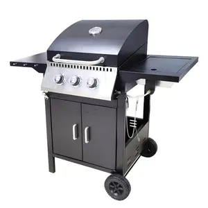 Hot Sale 6+1 Burners Widened Adjustable Height Natural Gas Outside Kitchen Barbecue Bbq Gas Grill For Outdoor