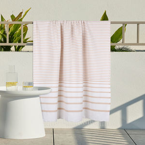 Ventas calientes de verano 100% algodón 200 GSM ecológico lavable liso teñido Toallas de playa 2 lados flecos 70x170 CMS tejido hecho India - Product Image 1