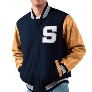 Chaqueta de béisbol personalizada de alta calidad OEM para hombre, chaqueta universitaria con letras, temporada de invierno, nueva condición, soporte, cuero bordado de chenilla - Product Image 5
