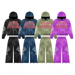 Survêtement personnalisable 100% coton avec strass et impression DTG respirant léger écologique sans couture pour la saison hivernale - Product Image 6