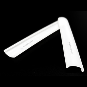 Tùy chỉnh tuyến tính Nhựa chụp đèn hồ sơ Matte Milky trắng mờ bóng đùn Polycarbonate PC ánh sáng khuếch tán LED Dome - Product Image 3