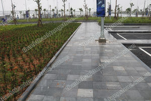 Tuile en pierre bleue entièrement martelée de brousse de haute qualité belle couleur pour l'immeuble de bureaux de villégiature en plein air moderne calcaire exquis - Product Image 3