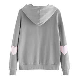 Sudaderas con Capucha Casuales de Primera Calidad a la Moda para Mujer, Color Sólido, Transpirables, con Capucha, Cuello con Capucha, Logotipo Frontal, de Alta Calidad para Invierno - Product Image 6
