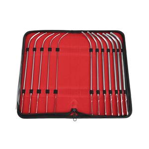 Ensemble de dilatateurs utérins et urétraux manuels en acier inoxydable de haute qualité, 12 pièces, kit de sondes, pochette, instrument CE - Product Image 1