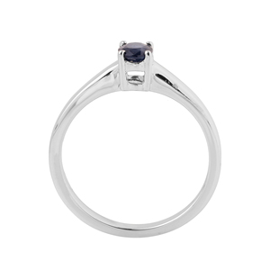 Bague Shah Gems en argent sterling 925 avec saphir bleu naturel pour femme, idéale pour les fiançailles, sertissage expert en rhodium - Product Image 2