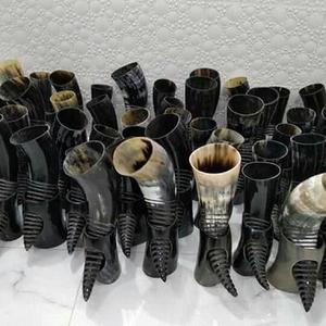 Handmade Viking Medieval Drinking Horn Real Natural Buffalo Horn with Leather <b>Holster</b> Eco-Friendly Handcrafted in India - Product Image 5