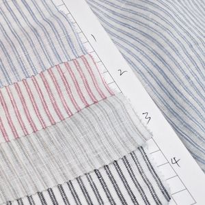 Tela <span class=keywords><strong>de</strong></span> Lino Europeo con Rayas Finas, Tela <span class=keywords><strong>de</strong></span> Verano 100% Lino Puro, Telas a Rayas para Camisas <span class=keywords><strong>de</strong></span> Niñas - Product Image 1