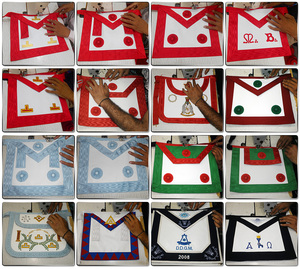 COLLAR OFICIAL DE REGALIA MASÓNICO TESORERO DEL RITO MODERNO FRANCÉS - Product Image 3