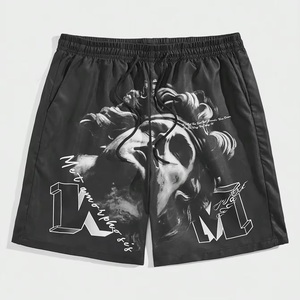 Bermuda taille haute en éponge française tricoté 100% coton respirant personnalisé des fabricants OEM pour hommes en toile unie délavée à l'acide - Product Image 1