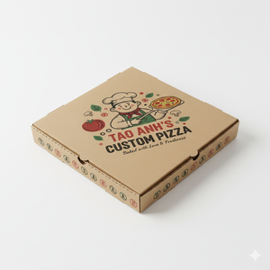 Emballage de boîte à pizza de qualité supérieure Boîtes kraft imprimées personnalisées pour la livraison et à emporter - Product Image 6