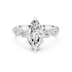 Anillo redondo geométrico de diseño hueco de circón con banda de diamante plateado a la moda, anillo de compromiso de aleación de lujo, joyería para mujer - Product Image 4